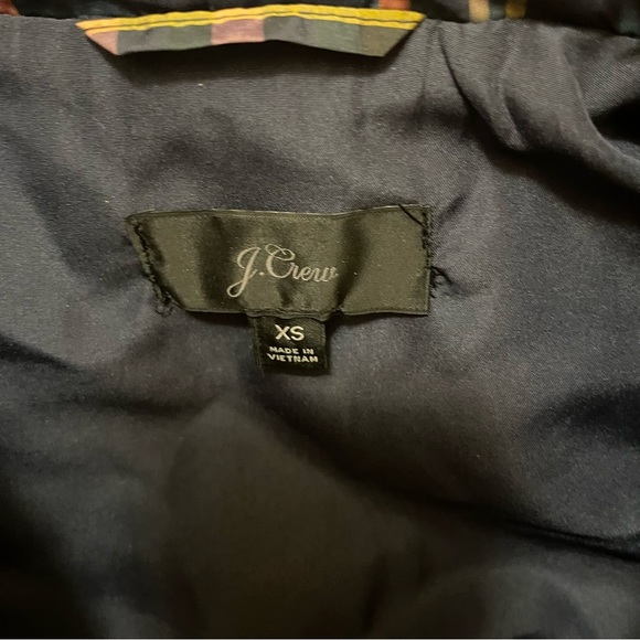 J Crew Plaid Puffer Vest size XS NWOT - Picture 6 of 6